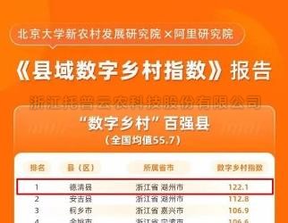 ?數(shù)字鄉(xiāng)村指數(shù)全國百強縣域榜單發(fā)布，位居榜單前十的縣域都做了啥？